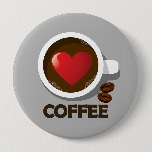Heart Coffee Cup Pin (Front)