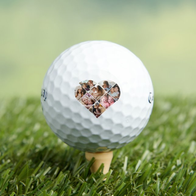Heart Collage Golf Balls (Insitu Tee)
