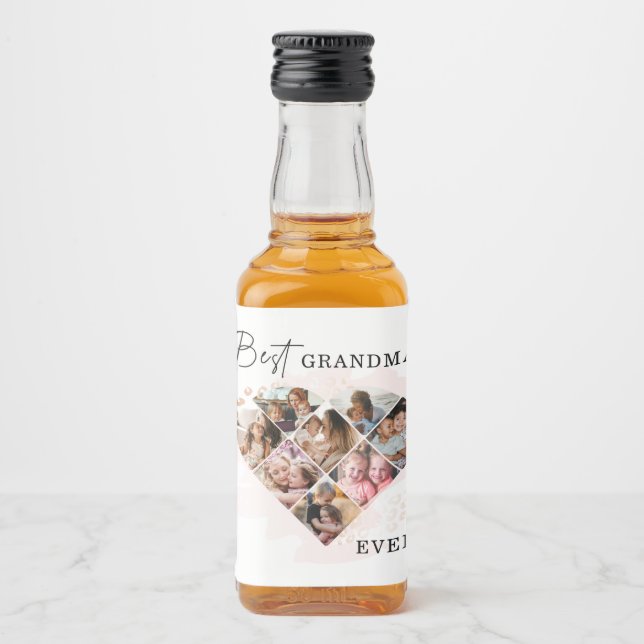 Heart Collage Liquor Bottle Label (Front)