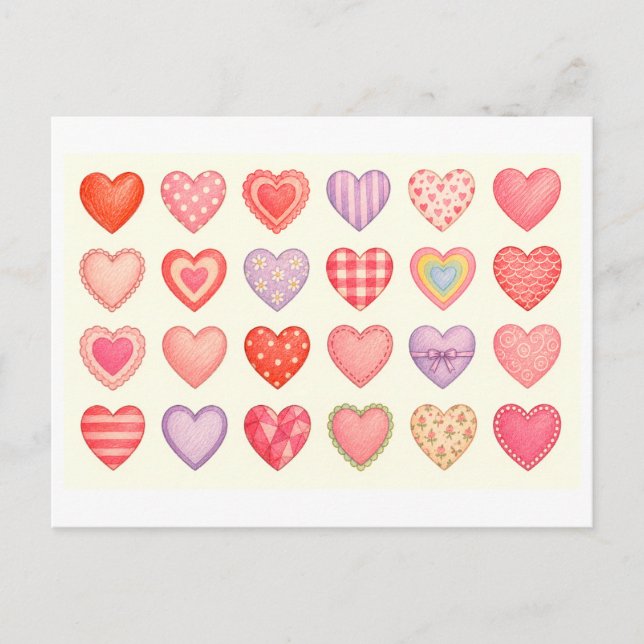 Heart Collage Postcard (Front)