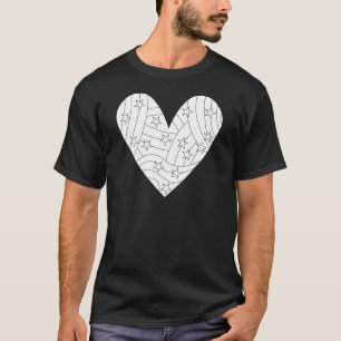 Heart Colouring Design T-Shirt
