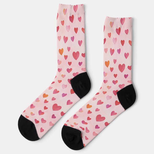 Heart Confetti Pattern Socks (Left)