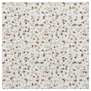 Heart Confetti Toss in Burnt Sienna Mint & Gold Fabric