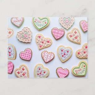 Heart cookie postcard