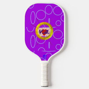 Heart Cool Purple Pickleball Paddle