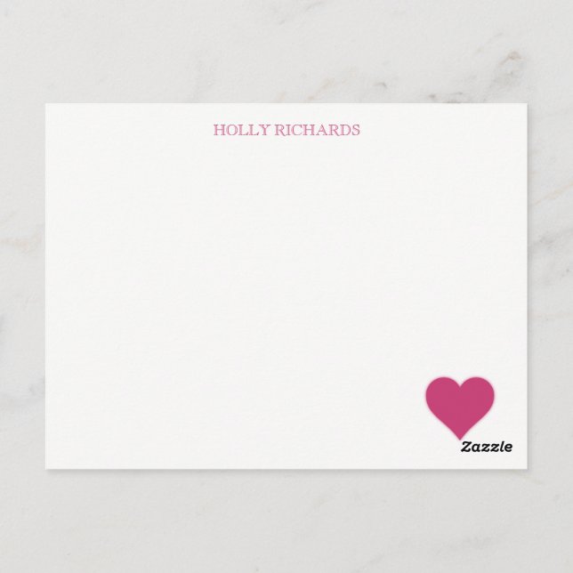 Heart Correspondence Cards (Back)