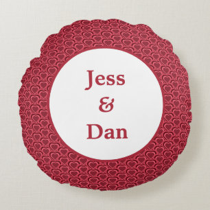 Heart Couple Round Cushion