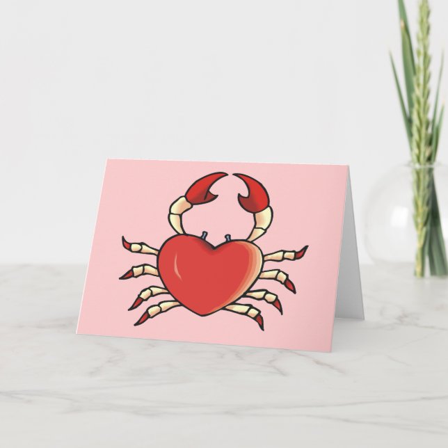 Heart Crab Holiday Card (Front)