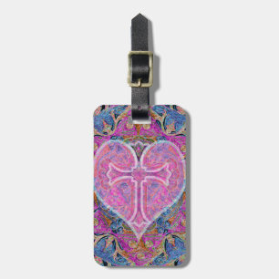 Heart Cross Mandala by Amelia Carrie Luggage Tag