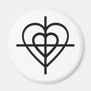 heart crosshairs magnet