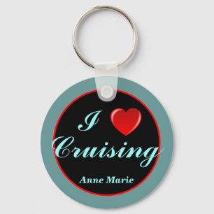 Heart Cruising personalised keychain