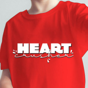 heart crusher kids valentines shirt