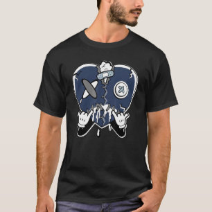 Heart Crying Midnight Navy 6s Matching T-Shirt