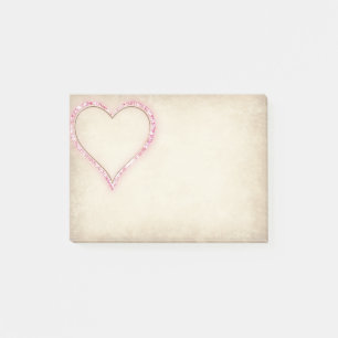 Heart cuore post-it notes