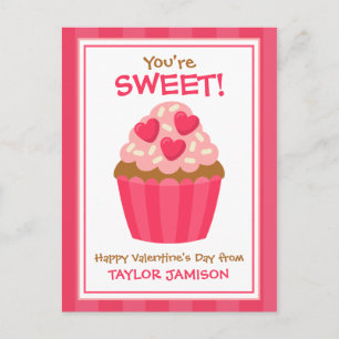 Heart Cupcake Personalised Valentine's Cards