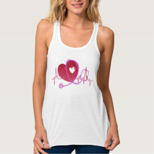 Heart Curve With Medical Stethoscope 3 Singlet