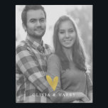 Heart Custom Photo - Faux Wrapped Canvas Print<br><div class="desc">Add your best photo to this faux wrapped canvas print. Easily add your custom text below the elegant faux gold heart.</div>