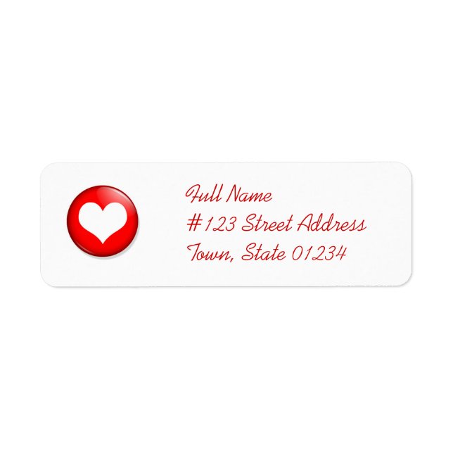 Heart Cut Out Mailing Label (Front)