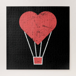 Heart  Cute Hot Air Balloon Jigsaw Puzzle