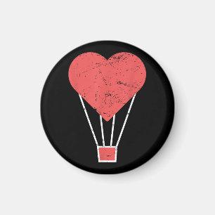 Heart Cute Hot Air Balloon Magnet
