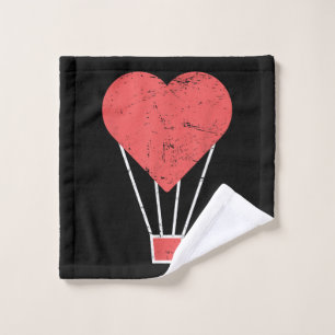 Heart Cute Hot Air Balloon Wash Cloth