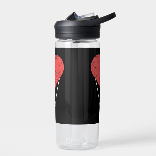 Heart  Cute Hot Air Balloon Water Bottle (Left)