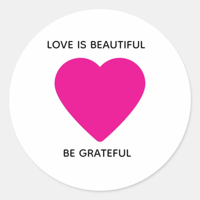 Heart Cute Love Sticker (Front)