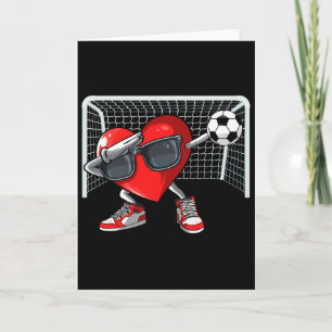 Heart Dab Valentines Day Soccer Player Lover For M Card