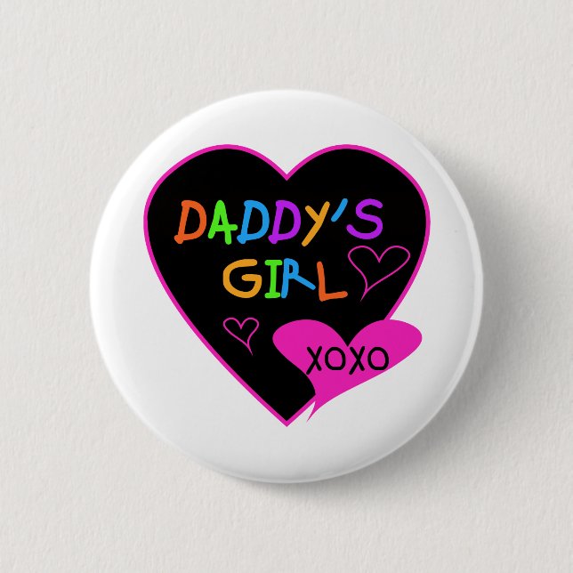 Heart Daddy's Girl T Shirts and Gifts 6 Cm Round Badge (Front)
