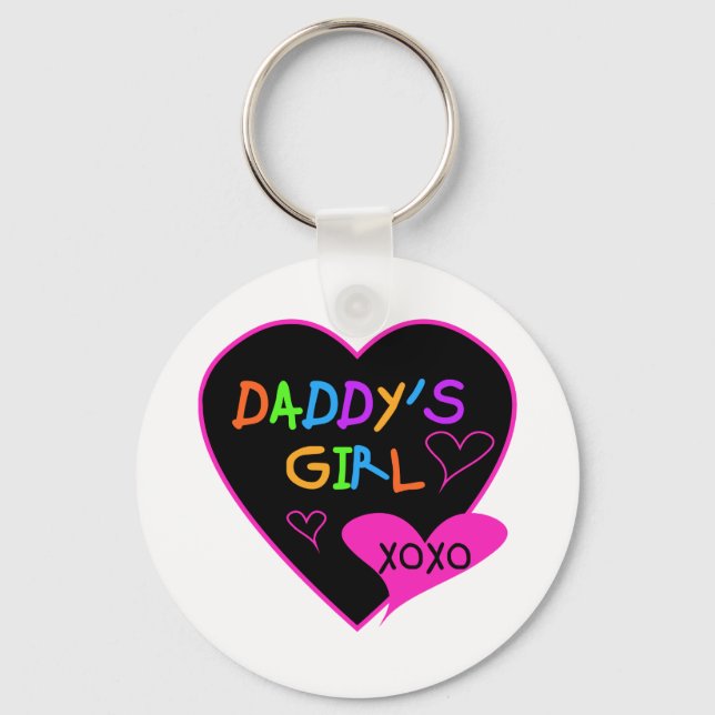 Heart Daddy's Girl T Shirts and Gifts Key Ring (Front)