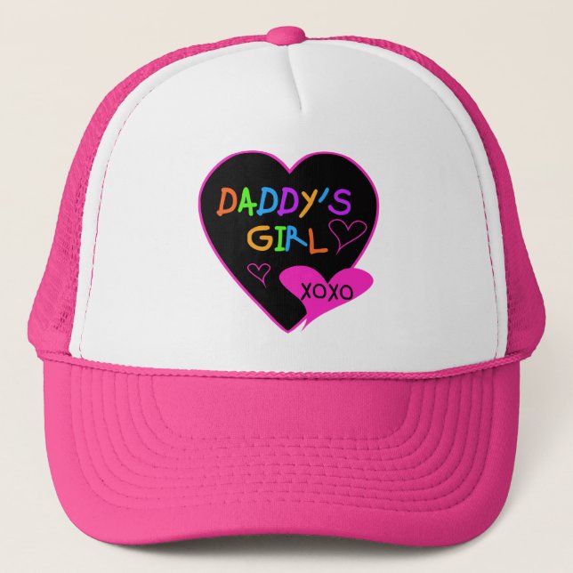 Heart Daddy's Girl T Shirts and Gifts Trucker Hat (Front)