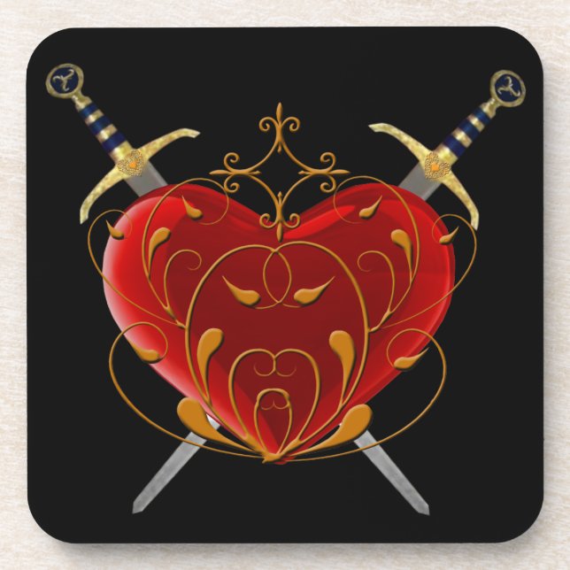 Heart & Daggers Coasters (Front)