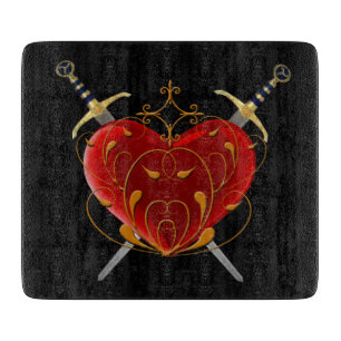 Heart & Daggers Cutting Board
