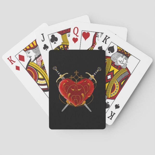 Heart & Daggers Playing Cards (Back)
