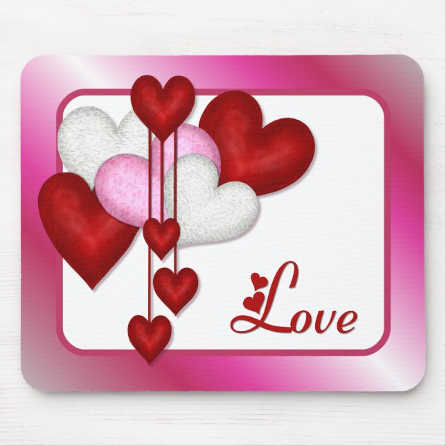 Heart Decor Mouse Pad (Front)