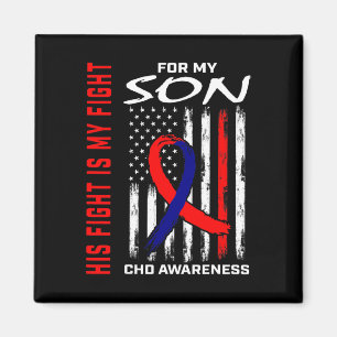 Heart Defect Chd Awareness Son Usa American Flag Magnet