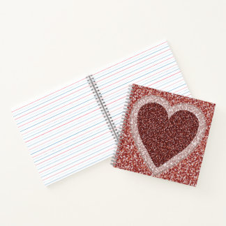 Heart design cover notebook