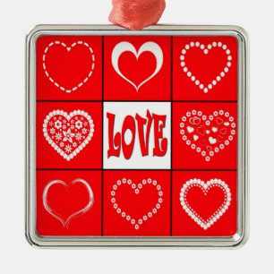 Heart design metal tree decoration
