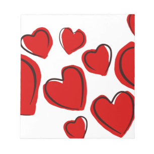 Heart Design Notepad