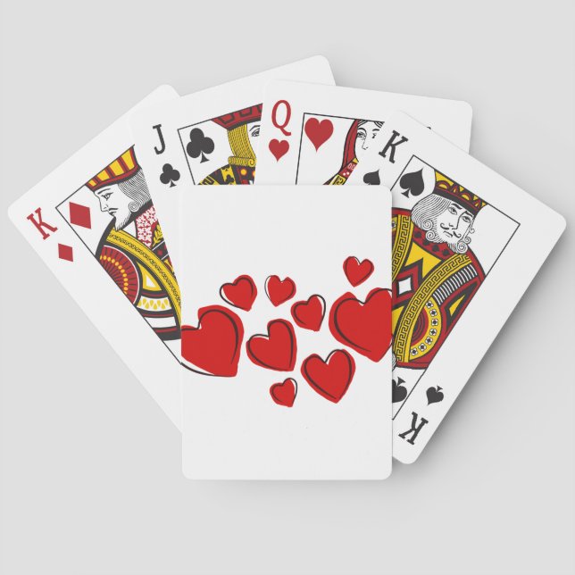 Heart Design Playing Cards (Back)
