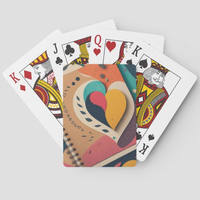 Heart-Designed Playing Cards (Back)
