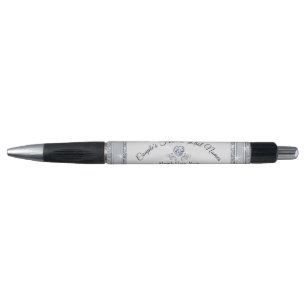 Heart Diamond Design Personalised Pens for Wedding