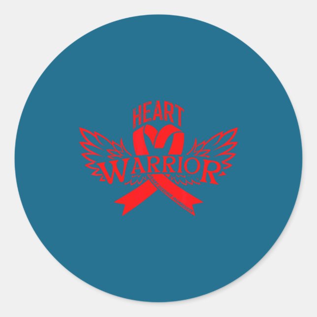 Heart Disease Awareness  Classic Round Sticker (Front)