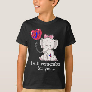 Heart Disease Awareness Elephant T-Shirt
