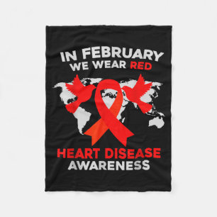 Heart Disease Awareness Go Red In February Health  Fleece Blanket