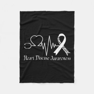 Heart Disease Awareness Go Red In February Health Fleece Blanket