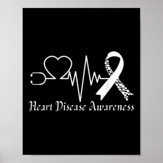 Heart Disease Awareness Go Red In February Health Poster