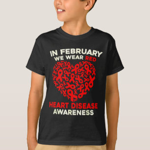 Heart Disease Awareness Go Red In February Health T-Shirt