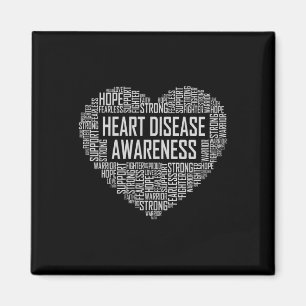 Heart Disease Awareness Heart Gift February Wear Magnet