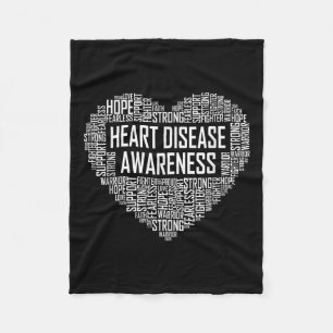 Heart Disease Awareness Heart Gift February Wear R Fleece Blanket